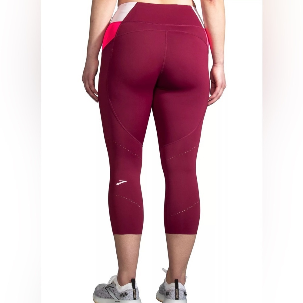 Brooks Womens XL Method 3/4 Running Tights High-Rise Performance Athletic Capri - Picture 2 of 11